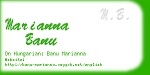 marianna banu business card